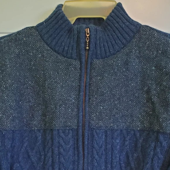 Men's CARRAIG DONN Ireland Wool and Tweed Full-zip Cardigan sz XL Rare! - Picture 2 of 13
